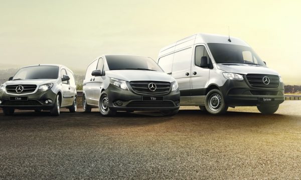 Mercedes Vans lined up