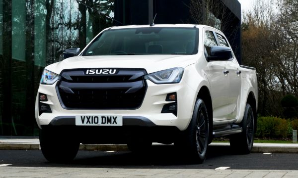 Isuzu D-Max pick-up fronting off.