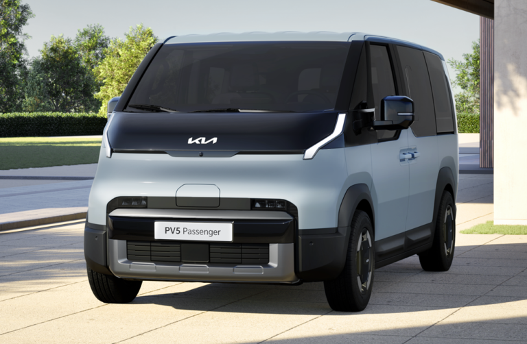 Image of the Kia PV5 van to illustrate a story about its launch